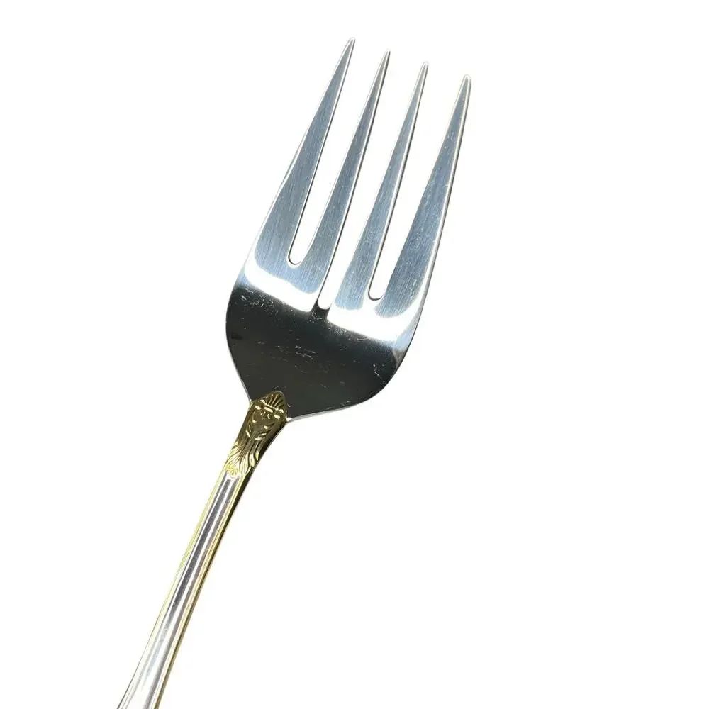 Royal Albert Old Country Roses Salad Serving Set Spoon and Fork Stainless Steel